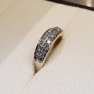 Size 7 gold plated diamond ring